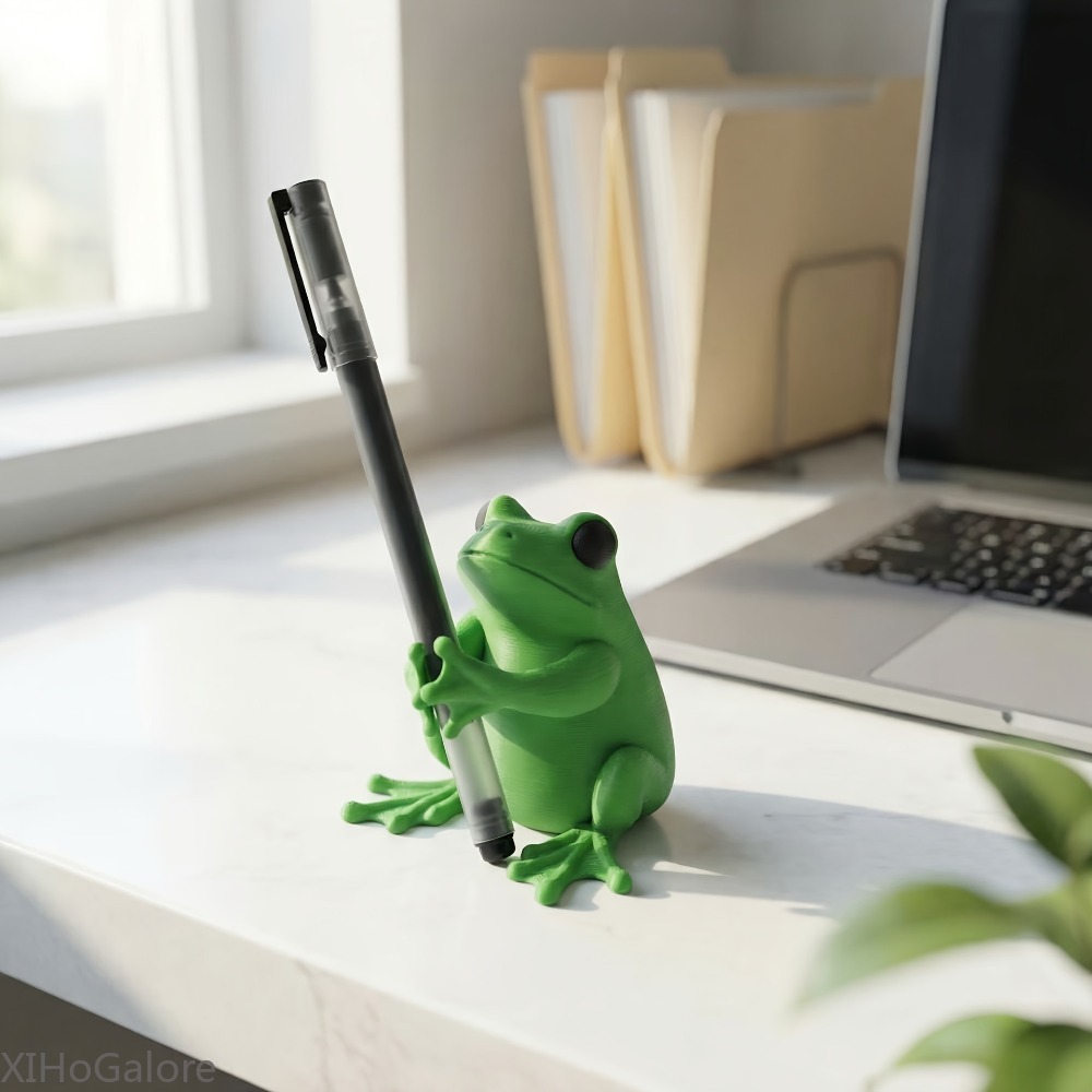 Home Office Pro - 2026 Neuer 3D-gedruckter Frosch-Ornament-Ständer und Stifthalter