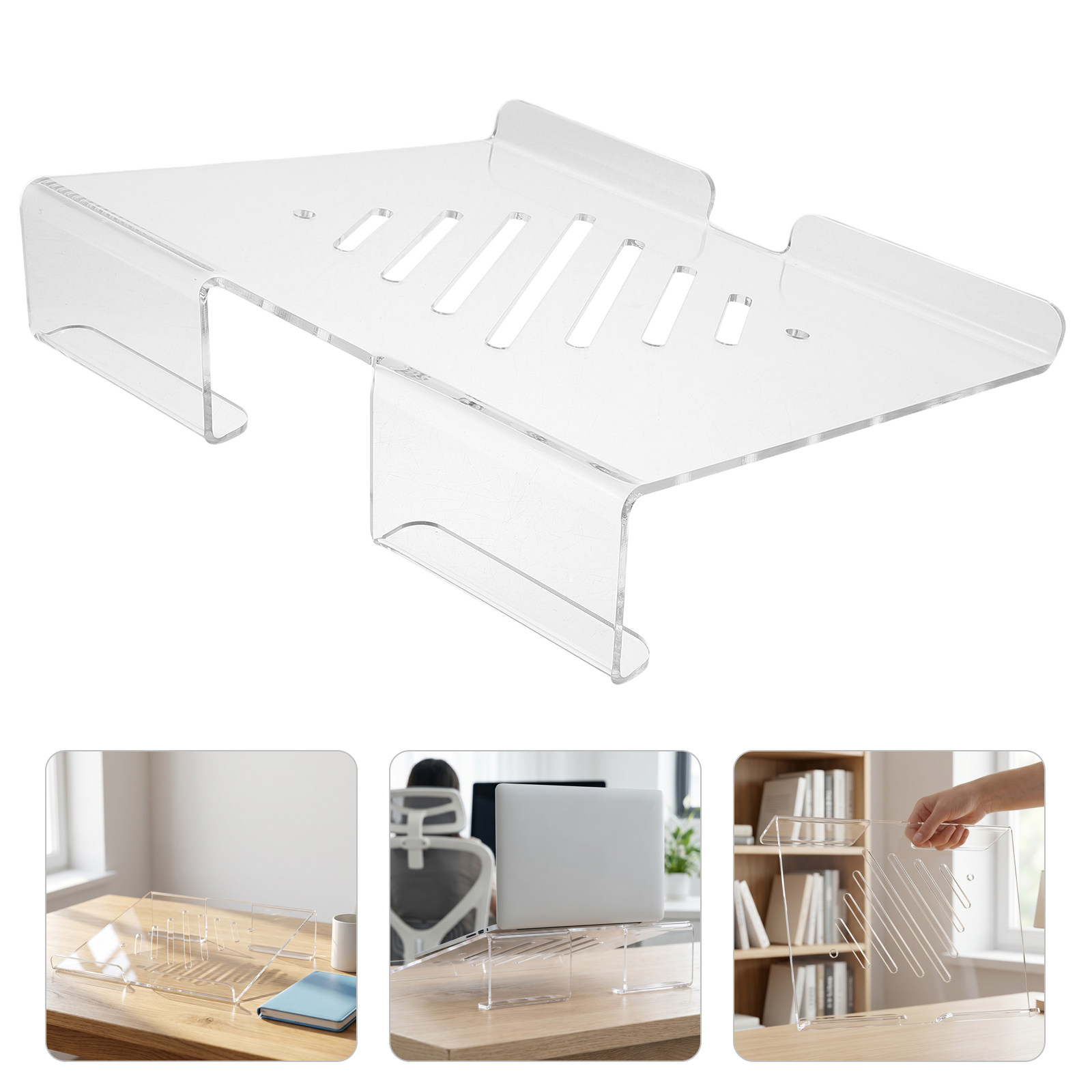 Monitor Riser Stand - Tragbarer Laptopständer aus Acryl, Monitorerhöhung für