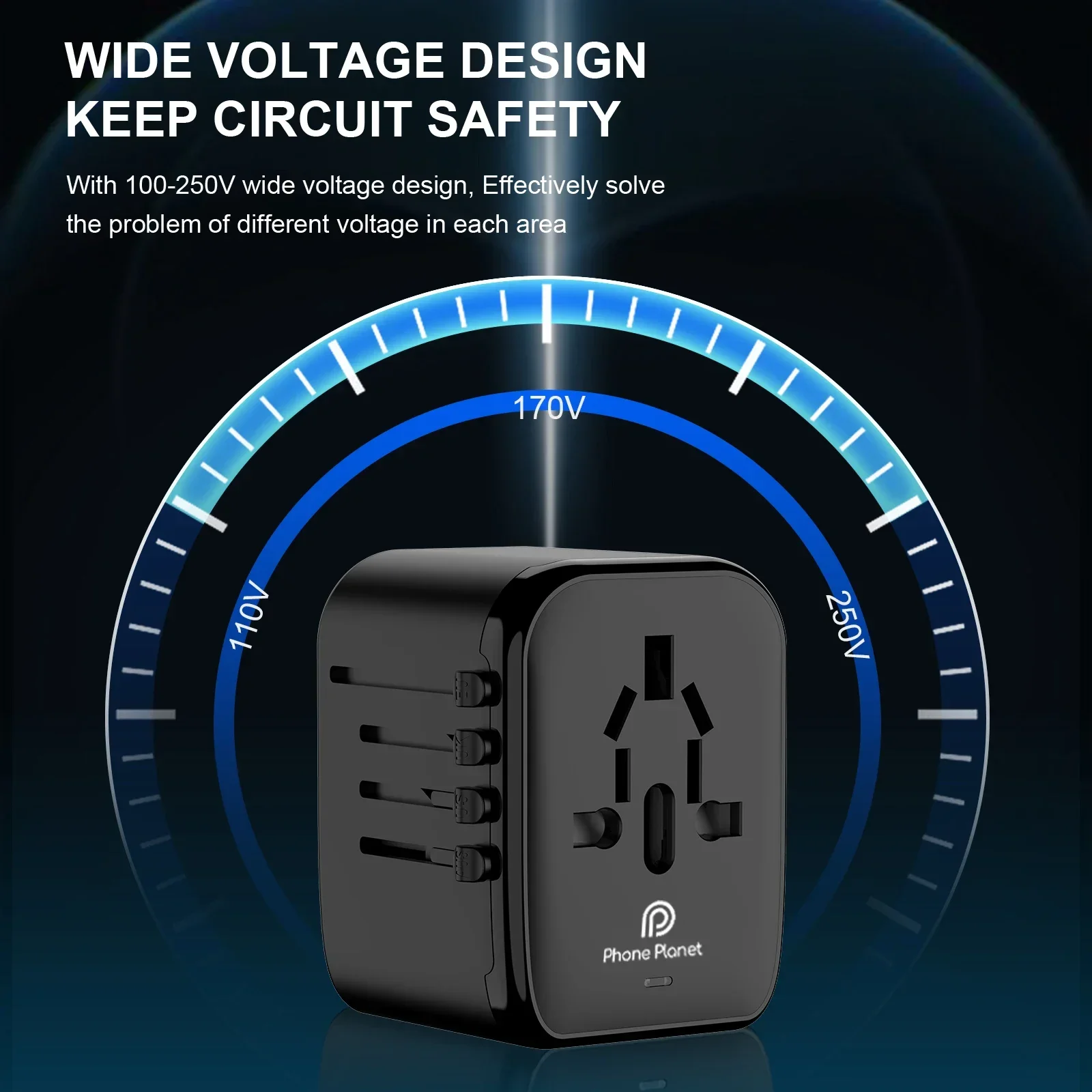 Home Office Vivo - 45W Smartes Reiseladegerät mit Überlastschutz, 4