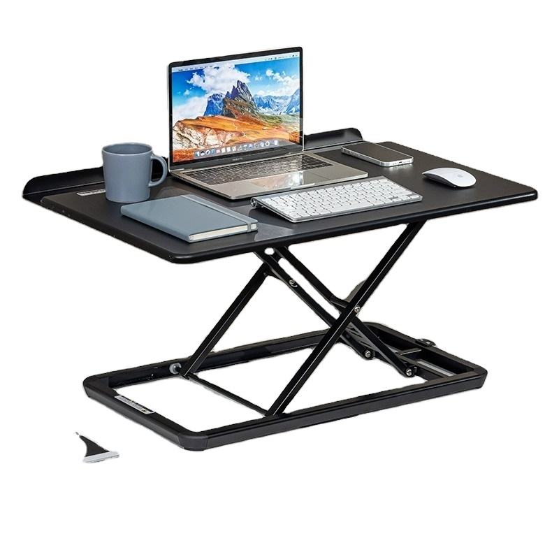 Monitor Riser Stand - Pneumatisch Höhenverstellbarer Schreibtisch-Aufsatz Zweischichtiger Monitorständer Laptop-Erhöhung