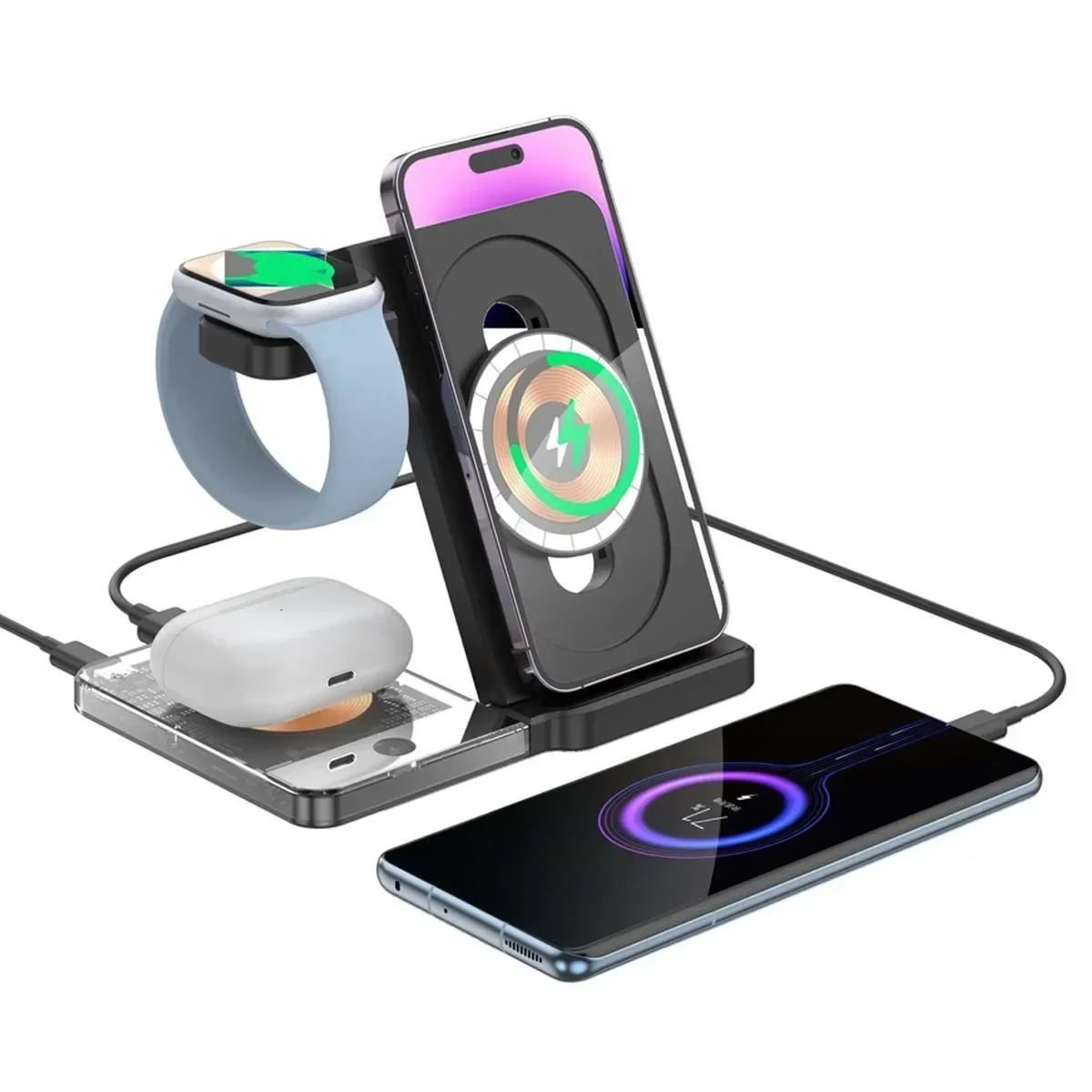 Home Office Pro - 15W MagSafe-kompatibler kabelloser Ladeständer - Schnellladestation