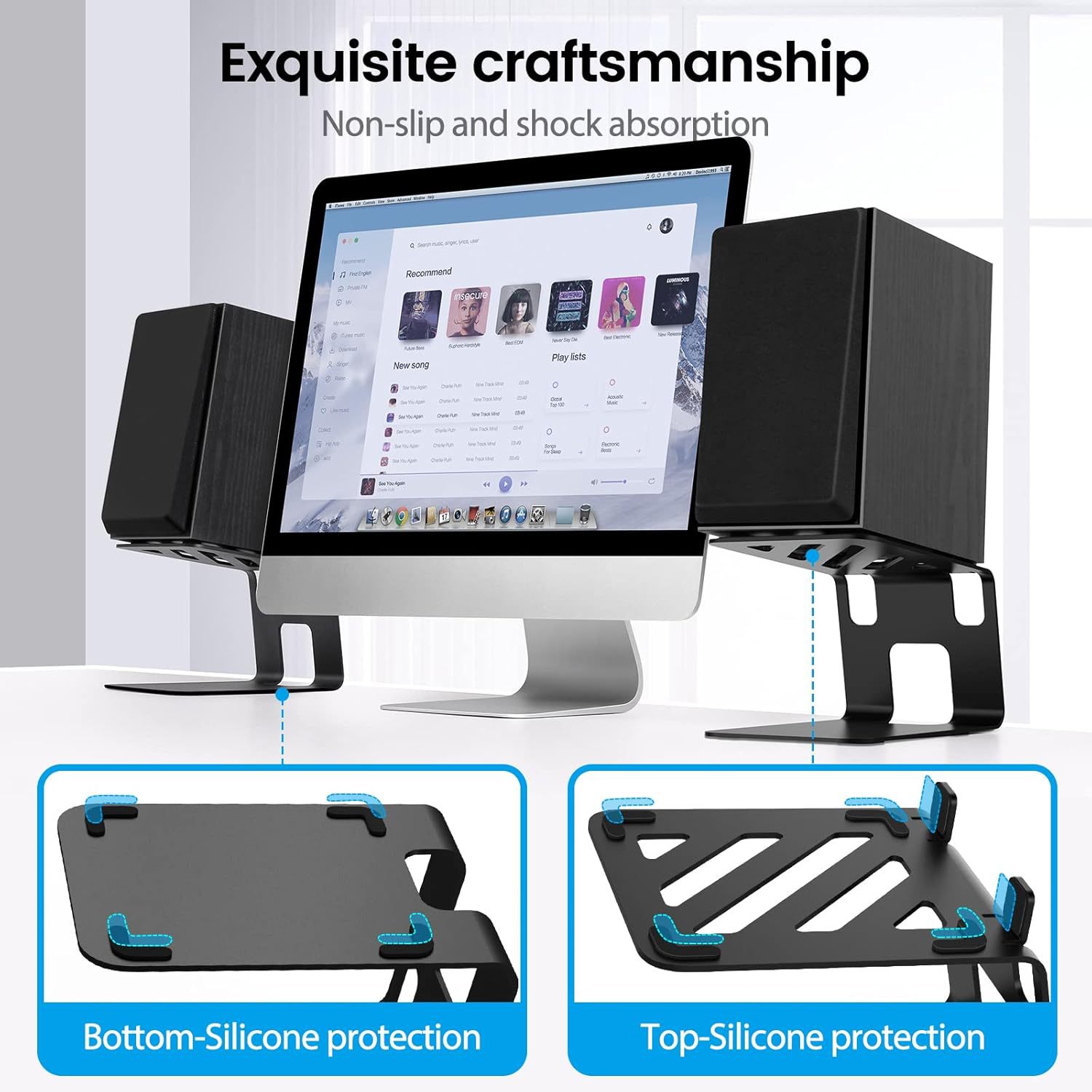 2er-Set Desktop-Lautsprecherst – Monitor Riser Stand Bewertung und Preis