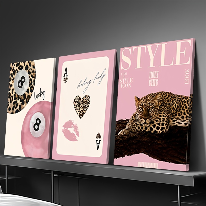 3-teiliger Leoparden-Geparden- – Home Office Youtube Bewertung und Preis