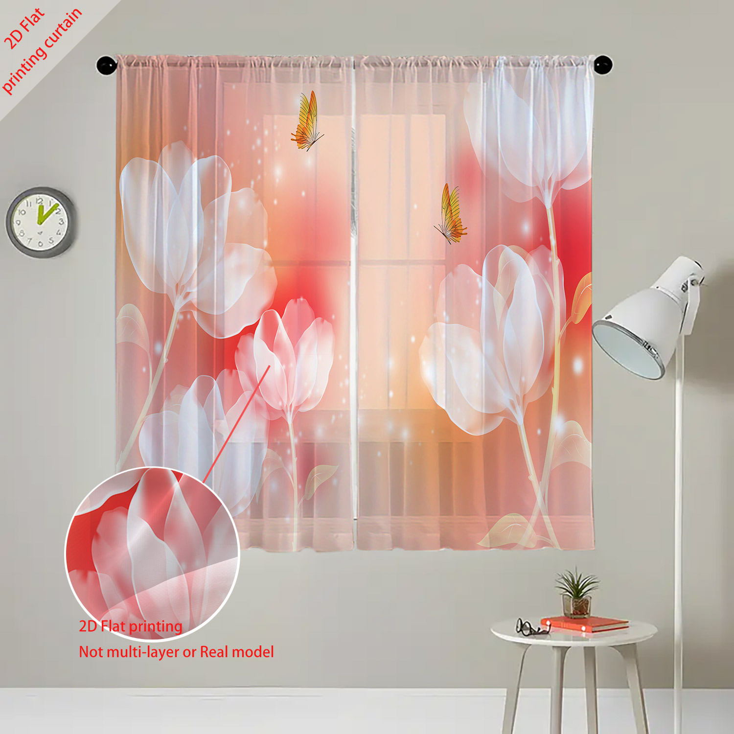 Lila Blumen Bedruckter Transpa – Home Office Youtube Bewertung und Preis