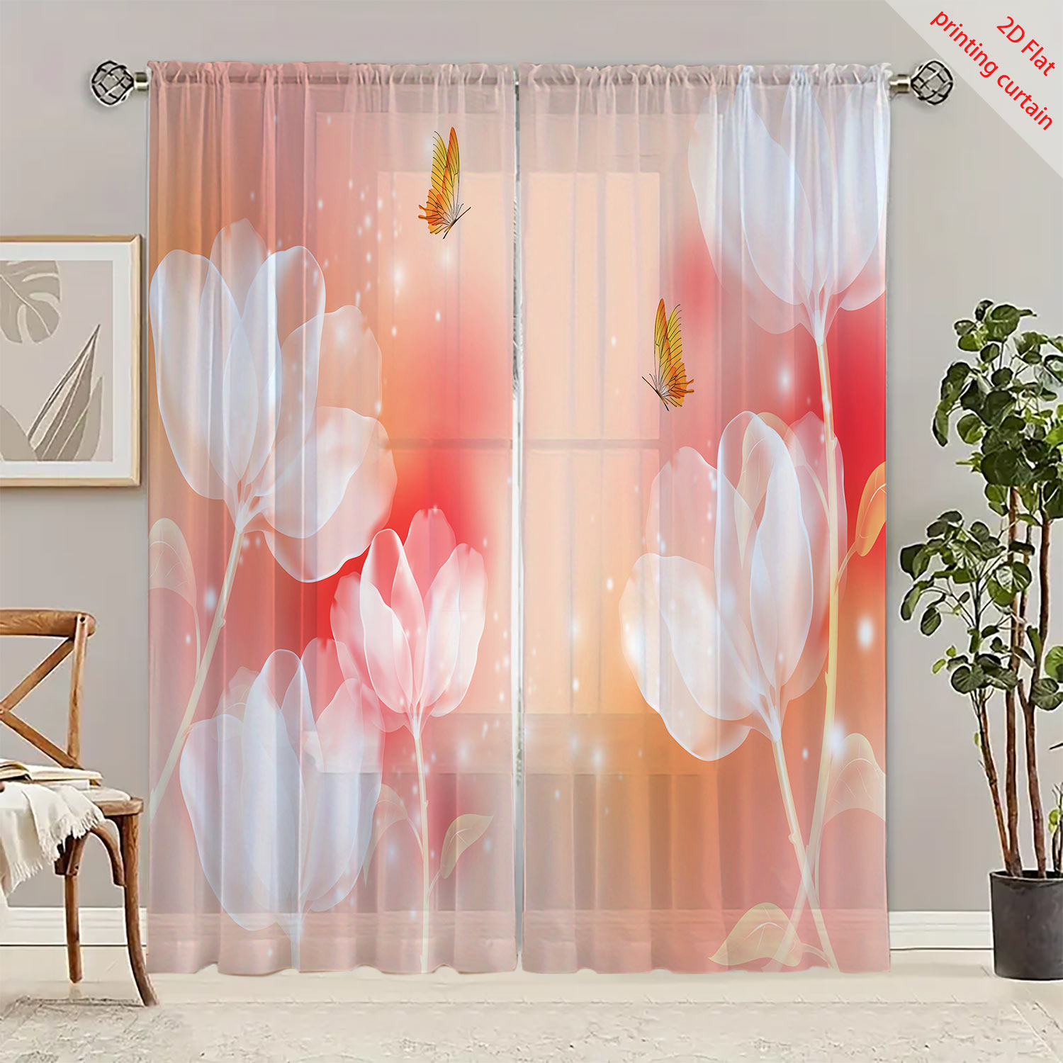 Lila Blumen Bedruckter Transpa – Home Office Youtube Bewertung und Preis